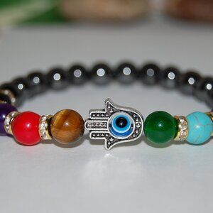 Hamsa Hand Bracelet,Magnetic Bracelet,Evil Eye Bracelet